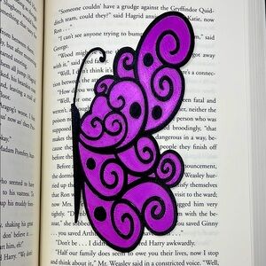 Purple Butterfly 3D Printed Bookmark